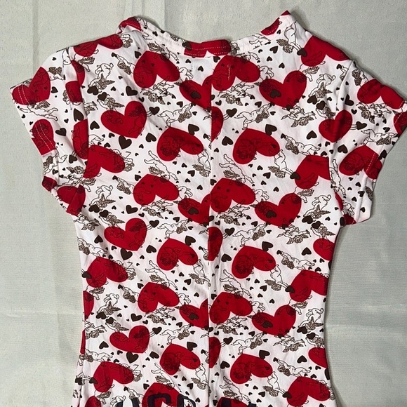 Red Heart Print Romper - Picture 7 of 7